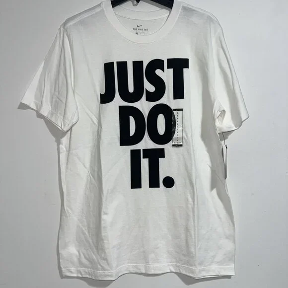Nike Tee Sportswear Just Do It. Logo White Men’s Large - Picture 2 of 9